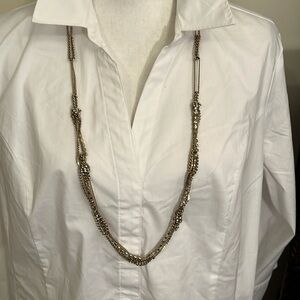 Loft necklace, gold  tone